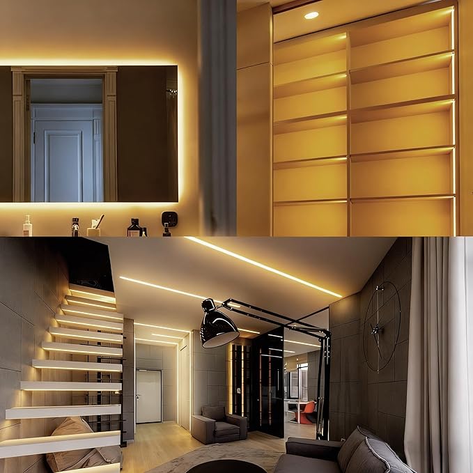 5V USB LED Strip Lights, 3.28FT COB Light Strip Warm, Short LED Strip Light, Flexible Bright 5V Led Strip for Under Cabinet, Kitchen, TV Backlight, Shelves, Displays and TV Lights