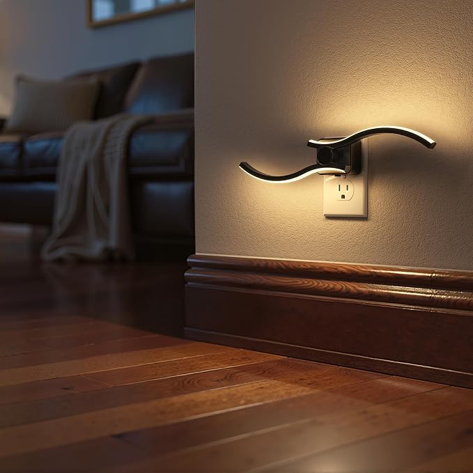 Night Lights Plug into Wall 2 Pack,Wall Sconce Night Light with | Dusk to Dawn Sensor,Dimmable Night Light Plug in,1W 3000K Soft White for Adults Kids Room Bedroom Bathroom Hallway Kitchen