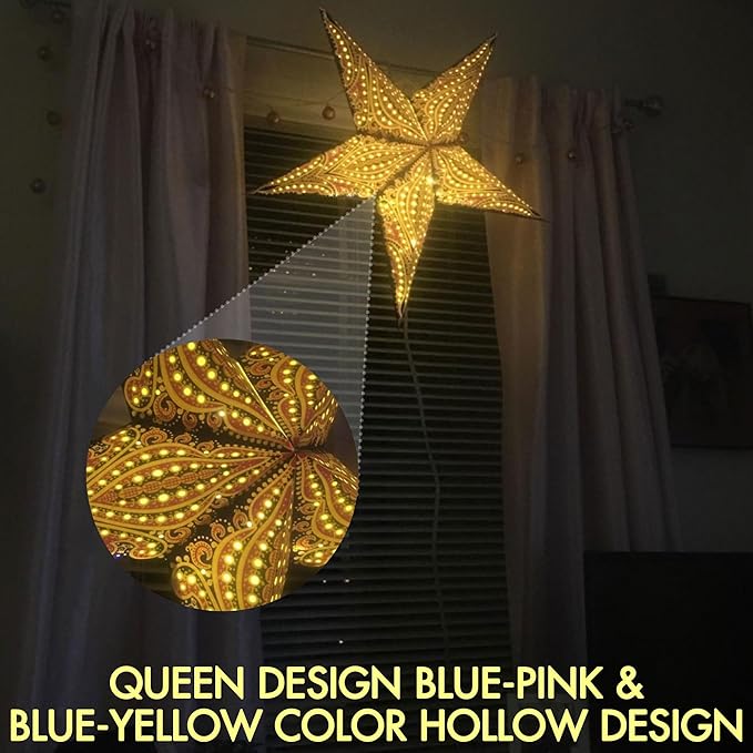 GalaxyArts - Queen (Blue Pink, Medium) - Paper Star Lantern
