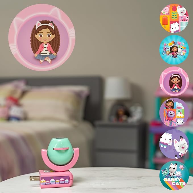 Projectables Gabby's Dollhouse Night Light with Dusk to Dawn Sensor | Plug In Night Light for Kids Room, Nursery, and Children's Bedroom, Gabby's Dollhouse Décor, UL Certified, Energy Efficient