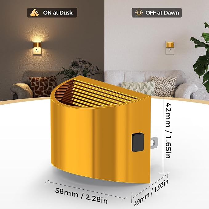 Night Light, Night Lights Plug into Wall, Adjustable, 3000K | 3 Level Brightness Adjustable Night Light, Dusk to Dawn Sensor, Nightlights for Adults, Bedroom, Bathroom, Hallway, 2 packs