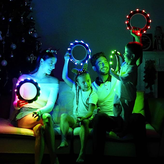 TOSY Flying Ring - 36 RGB Multicolor or 12 Monocolor LEDs, Super Bright, Lost Mode, Auto Light Up, Easter Basket Stuffers Gift for Kid/Teen/Boy/Girl, Safe, Waterproof, Pool/Beach/Camping Toy