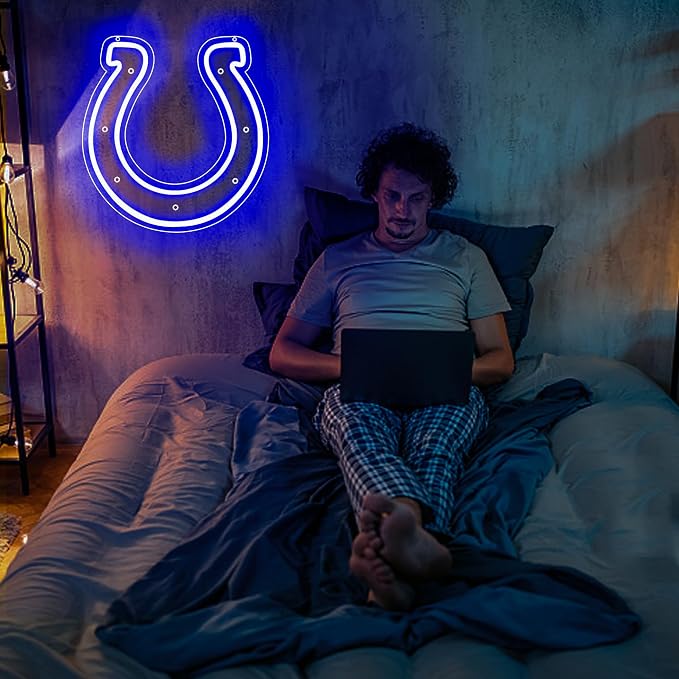 Football Neon Sign for Wall Decor Football Led Neon Light for Man Cave | Dimmable Rugby Team Logo Led Sign for Bedroom Party Club Bar Dorm Garage Decor Birthday Gifts for Rugby Fans Size12.9*13.7 In