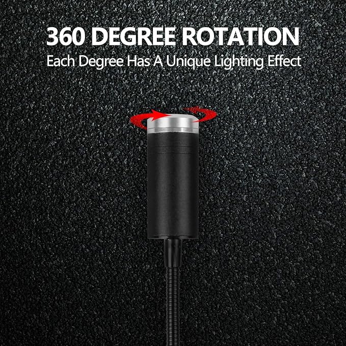 USB Star Light Sound Activated, 3 Colors + 9 Functional Modes, Aevdor Car Ceiling Interior Light, Romantic USB Night Light Decorations for Home Car Room Party Ceiling,Plug and Play (Red&Blue)