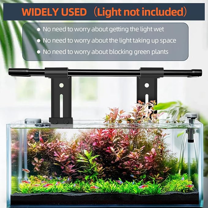 hygger Aquarium Light Clip Holder (for HG-957),1 Piece, Aquarium Fish Tank Light Riser/Holder/Bracket/Stand/Mount