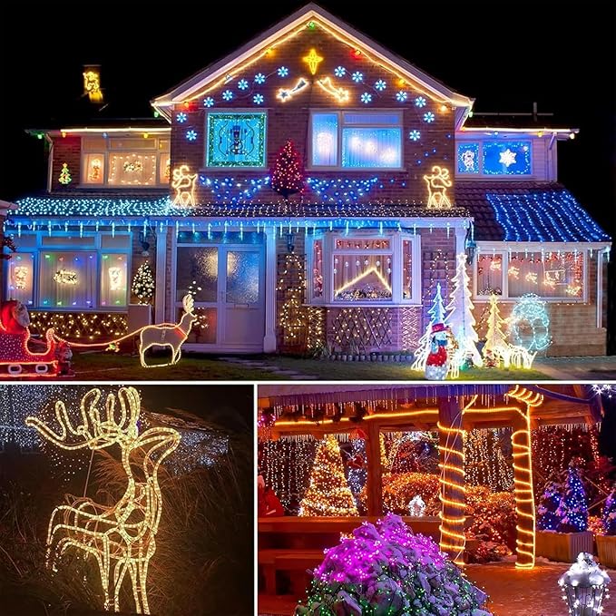 Vigdur 66FT Solar Rope Lights Outdoor - 200 LEDs Multicolor Rope Lights Outdoor Waterproof with Remote & Timer & 8 Lighting Modes, Solar Trampoline Light for Pool Tree Garden Yard Home Camping