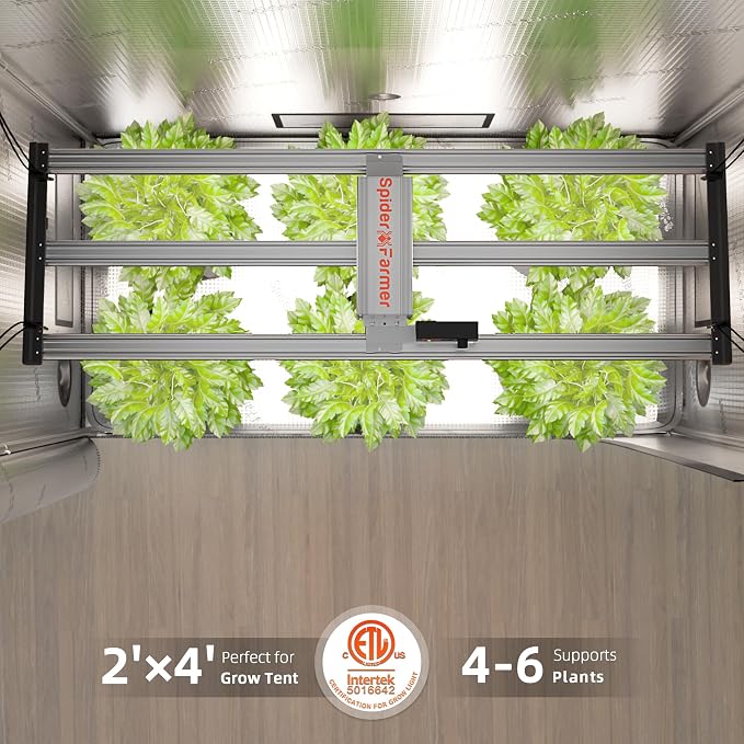 Spider Farmer G4500 Cost-Effective 320W 2x4 Coverage LED Grow Lights, Full Spectrum Dimmable Bar Style Led Growing Lamp for Indoor Plants, Upgraded Smart App Control