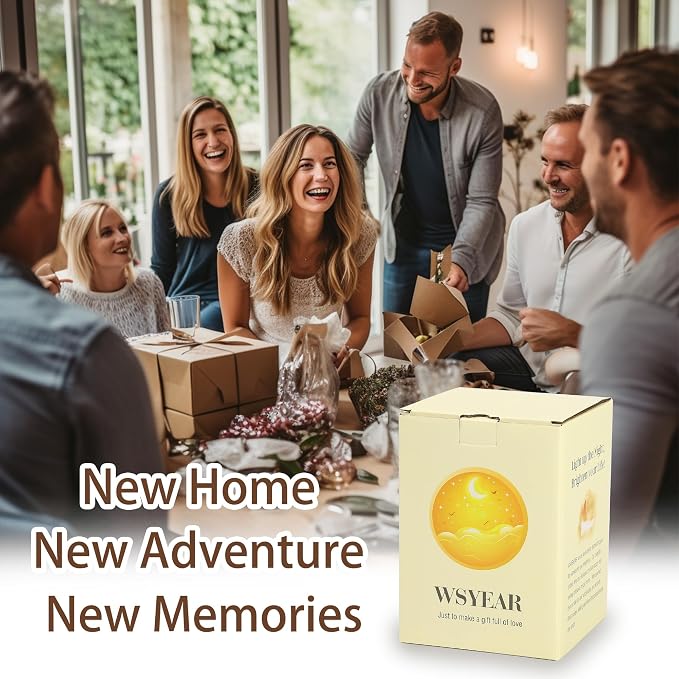 WSYEAR House Warming Gifts New House Decor, Table Lamp Best Housewarming Gifts 2026 New Home Gift Ideas Women Couple, New Home New Adventure New Memories