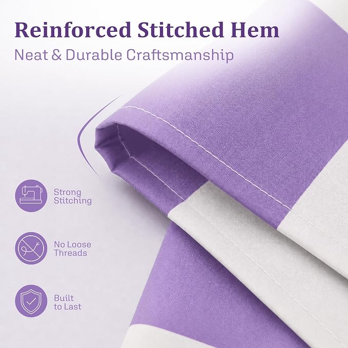 Ohocut Checkered Shower Curtain, Lavender Purple Shower Curtains for Bathroom, Cute Retro Checkboard Shower Curtain Vintage Aesthetic, Washable Fabric Bath Curtain 72''x72''