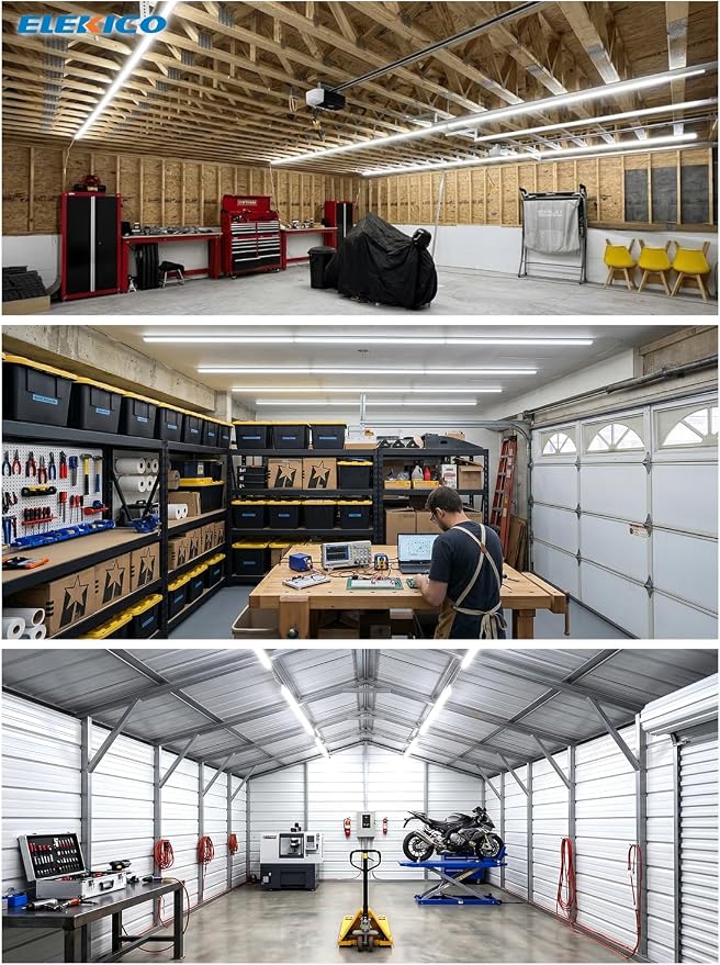 60W Led Shop Lights 4FT Hanging&Surface Mount Linkable 10pack for Shop | Super Bright 10000LM 5000K 4' Led Shop Lights, 4 foot Led Shop Light Lighting Fixture for Ggrage Workshop Warehouse Workbench