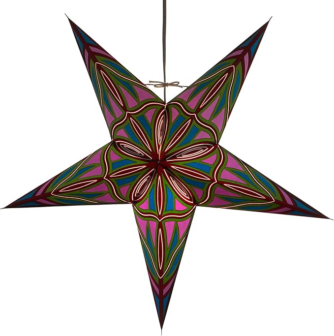 Serendipity Paper Star Lantern with 12 Foot Power Cord Included