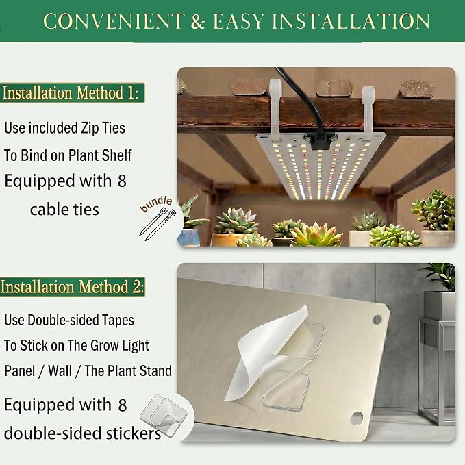 Plant Grow Lights Indoor, Full Spectrum Plant Lights for Indoor Growing with 540 LEDs | Auto On/Off 6/12/16H Timer, 3 Modes & 10 Dimmable Levels Grow Lamp for Optimal Plants Growth, 4-Pack Panel