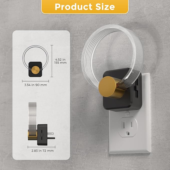 L LOHAS LED Night Lights Plug into Wall, 2 Pack Plug in Night Lights | Light Sensor, 3000K Soft White, 0-100LM Brightness Adjustable, Acrylic Nightlight for Bathroom Bedroom Hallway