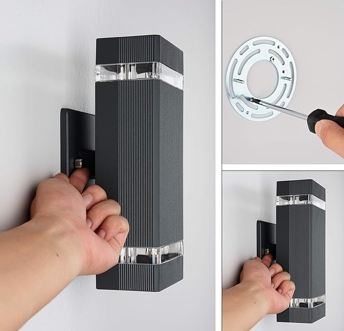 LMP LED Square Up and Down Lights Outdoor Wall Light,Body in Aluminum Waterproof Outdoor Wall Lamps,3000k 5W with Certificate ETL