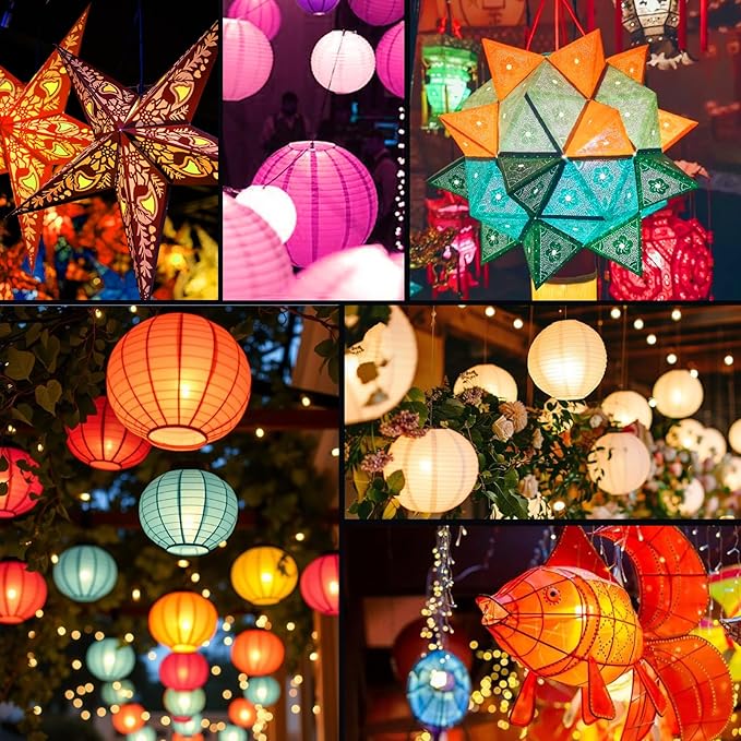 24 Pack Mini LED Lantern Lights - Battery Operated Small Lights for Paper Lanterns, Perfect for Party, Birthday, Wedding, Halloween, Christmas Decorations (White)