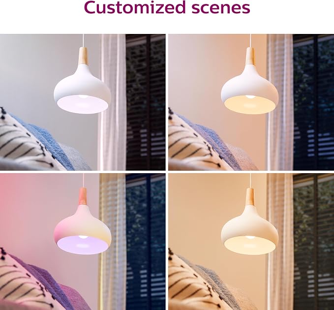 PHILIPS Smart Retrofit Recessed Downlight 4-Pack, 50W Equivalent, 4-Inch LED Color Changing Lights, Powered by WiZ Connected