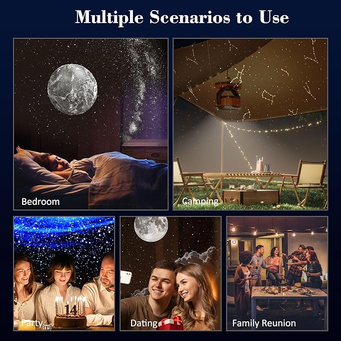 Ultimate Star Projector ¨C Galaxy Night Light & Planetarium | Real Starry Sky with Earth, Saturn, Moon, Constellations, Planets & Aurora | Room Decor for Kids & Adults