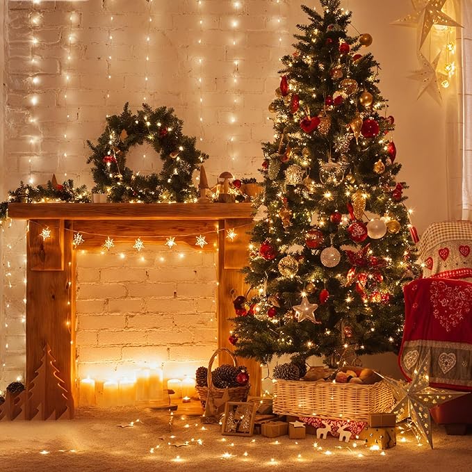 Lakumu 24-Pack Fairy Lights Battery Operated String Lights-7FT 20 LED,Waterproof Silver Wire Firefly Lights for Mason Jars DIY Bedroom Wedding Party Centerpiece Table Decor, Warm White