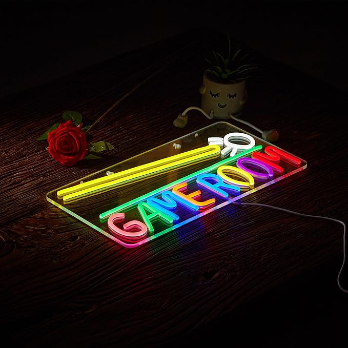 Game Room Billiards Neon Sign LED Dimmable Game Zone Room Beer Bar Man Cave Art Gaming Neon Light Signs Neon Lights Wall Artwork Sign
