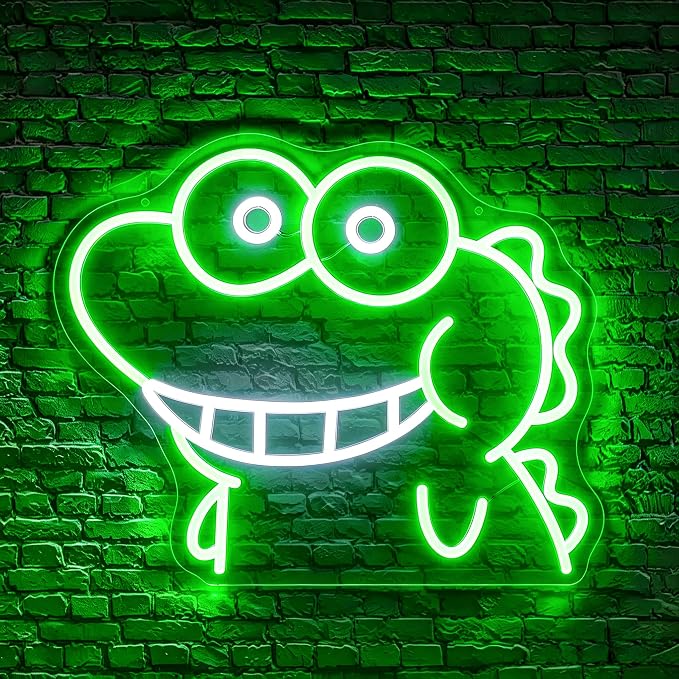 Neon Sign, Dinosaur Neon Signs for Wall Decor LED Signs Neon Light | Dinosaur Neon Sign for Bedroom, Kids Room, Gaming Room, Man Cave, Party, Bar, Home Decor, Boys Gift, Dimmable, USB Powered