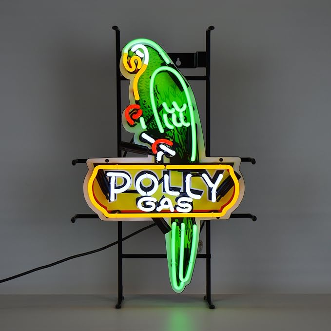 Shaped Polly Gas Neon Sign with Backing