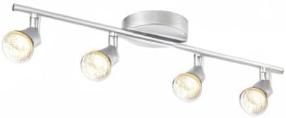 Globe Electric 58932 Payton Collection 4 Bar Track Light, Matte Silver, Bulb Not Included