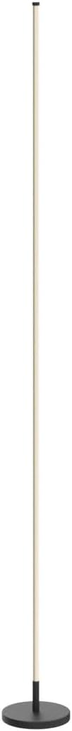 Minimalist Corner Floor Lamp - 2700K-6500K Dimmable LED Light | Modern Standing Mood Lamp with Remote Control for Living Room, Bedroom - 57" - 12W - Black - 1Pack