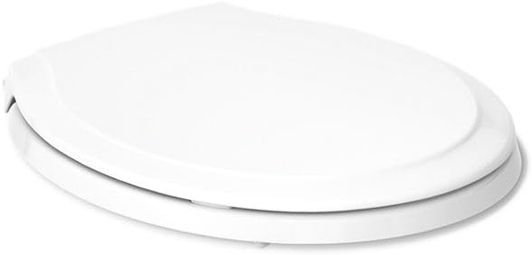 KOHLER 78052-RL-0 Rutledge ReadyLatch Quiet Close Rount Toilet Seat, Slow Close Lid and Seat, Grip-Tight Bumpers and Installation Hardware, White (Pack of 4)