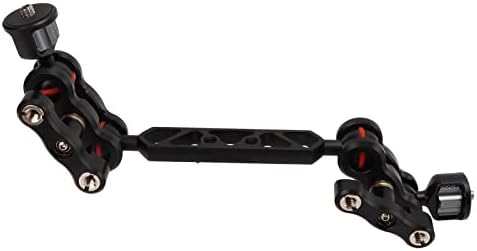 11in Articulating Arm, Adjustable Camera Articulating Ballhead Extension Bar, with 1/4in and 3/8in Screw Interface, for LCD Monitors, LED Lights