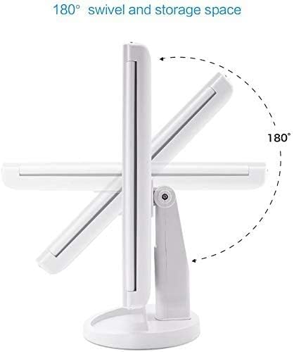 Infitrans Trifold Makeup Mirror Vanity Mirror with Lights,1X 2X 3X Magnification,Touch Control,Adjustable Rotation,Dual Power Supply,Portable Travel Cosmetic Mirror,Birthday Gifts for Women,Teengirls