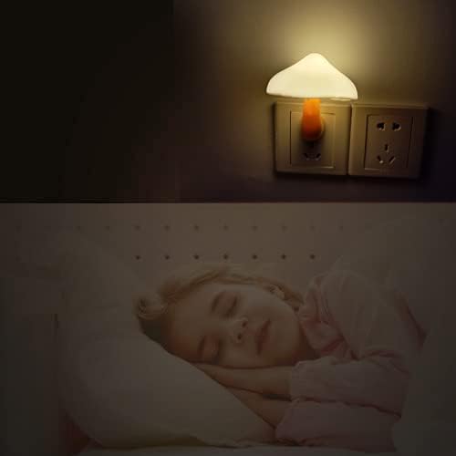 AUSAYE 4 Pack Plug in Night Light,Light Sensor Mushroom Night Light | LED Nightlights for Kids, Adults, Bedroom, Bathroom,Hallway, Stairs, Kitchen