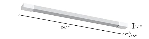 GE LED HD+ Undercabinet Light Fixture, Linkable Integrated Slim Profile Fixture for Kitchens, Warm White Color, Plug-in, 24in (1 Pack)