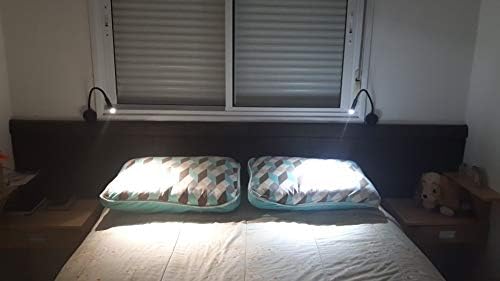 Black Bed Reading Lamps Sconce Wall Mounted Working Focus Light Bedside Headboard Flexible Gooseneck Corded Home Hotel use