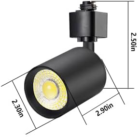 VANoopee 10W Dimmable LED Track Lighting Heads H Type, Black, Pack of 4 | Track Light Replacement Fixtures, Bright 3000K Warm White, Ceiling Spotlight for Accent Task Art, Flicker Free CRI90+ 800lm