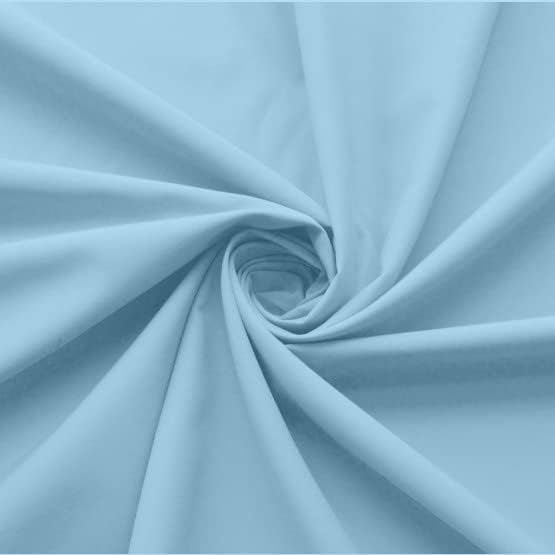 Cottingon Ruffled Bed Skirt with Split Corners-Dust Ruffle - 18" Drop 100% Microfiber Soft,Sheen & Luxurious Look - Bed Skirts (Light Blue -King)