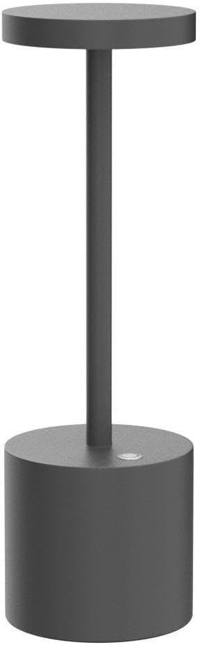 SAKRINGT 2 Pack Cordless Table Lamp Rechargeable,5000mAh Battery Operated Portable LED Table Light,Dimming Desk Lamp for Patio/Restaurant/Outdoor (Grey) | SAKRINGT 3 Color Stepless Dimming,72Hrs Long Lasting Battery Operated,Portable Waterproof Touch f...