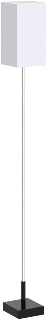 Floor Lamp, Marble Base, 3-Way Touch Control Dimmable, Linen Shade | Heavy marble base | Touch dimming | LED bulb included | Bedroom and living room lighting