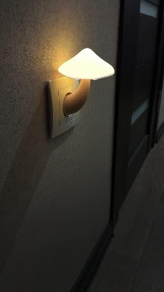 AUSAYE 4 Pack Plug in Night Light,Light Sensor Mushroom Night Light | LED Nightlights for Kids, Adults, Bedroom, Bathroom,Hallway, Stairs, Kitchen