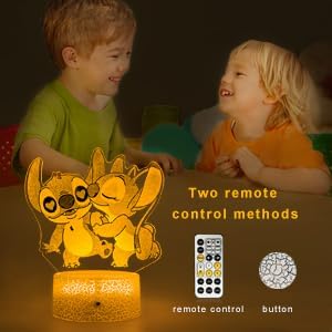 Gifts for Girls Cool Night Light with Touch & Remote Timer | 7 Colors Changing Dimmable Cool Room Decor Bedside Lamp, Cute Lamp for Boys Girls in Bedroom Living Room
