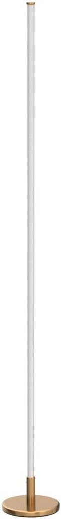 Minimalist Corner Floor Lamp - 2700K-6500K Dimmable LED Light | Modern Standing Mood Lamp with Remote Control for Living Room, Bedroom - 57" - 12W - Gold - 1Pack