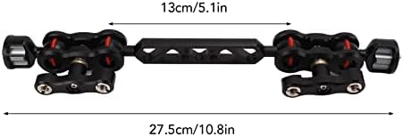 11in Articulating Arm, Adjustable Camera Articulating Ballhead Extension Bar, with 1/4in and 3/8in Screw Interface, for LCD Monitors, LED Lights