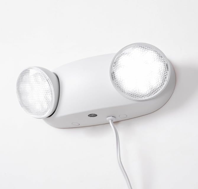 GZRUIYANG LED Emergency Lights with Battery Backup, Commercial Emergency Light Fixtures for Business Home Power Failure Emergency Exit Sign Lighting with 1.0 Meter Plug in Cord AC120V