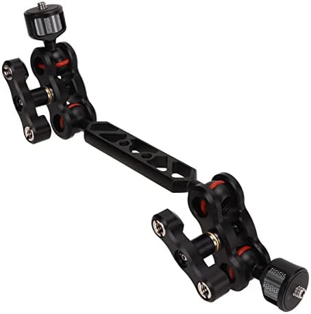 11in Articulating Arm, Adjustable Camera Articulating Ballhead Extension Bar, with 1/4in and 3/8in Screw Interface, for LCD Monitors, LED Lights