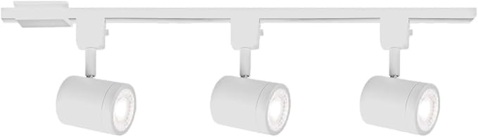 WAC Lighting Charge 8010 LED 27W 3 Light Track Kit with Floating Canopy Feed and 4Ft Track with End Caps 5-CCT Selectable Heads Fully Dimmable in White