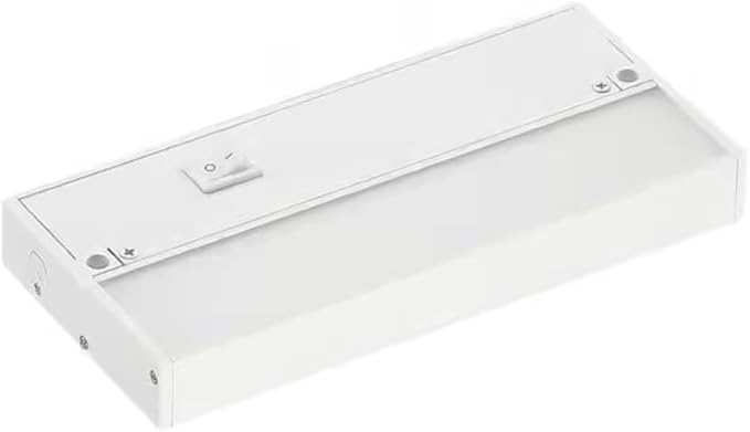 9 Inch Under Cabinet LED Light, Hardwire/Linkable White, 120VAC, 60Hz, 50mA, 300 Lumens, 2700K, 90 CRI with Knockout, Contractor Electrician Grade