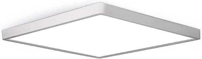 LED Flush Mount Ceiling Light Fixture, 2800K Warm White, 12inch 24W, 3200LM, Slim Flat Panel Lighting Fixture, Square Modern Ceiling Lamp for Bedroom, Kitchen, Living Room, Closet, Stairwell, IP40