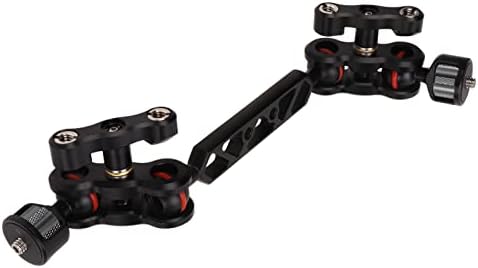 11in Articulating Arm, Adjustable Camera Articulating Ballhead Extension Bar, with 1/4in and 3/8in Screw Interface, for LCD Monitors, LED Lights