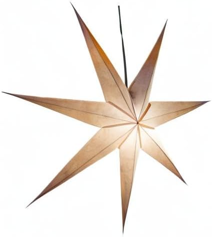 7 Pointed White Paper Star Lantern with 12 Foot Power Cord Included
