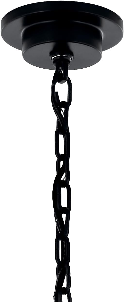 KICHLER Carrick 18-Light 2-Tier Chandelier, Updated Traditional Light in Black, Sloped Ceiling Compatible, for Grand Foyer or Great Room (49.75" x 54.25"), 52708BK