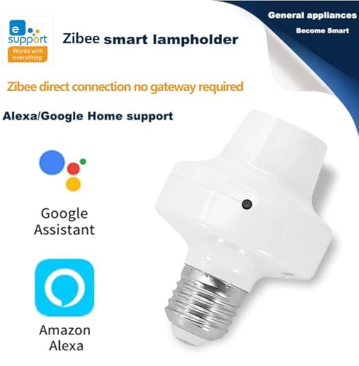 Light Socket Adapter, Zigbee Protocol Remote Control，E26/E27 Bulb Adapter, APP Remote Control, Smart Lamp Socket Power Adapter